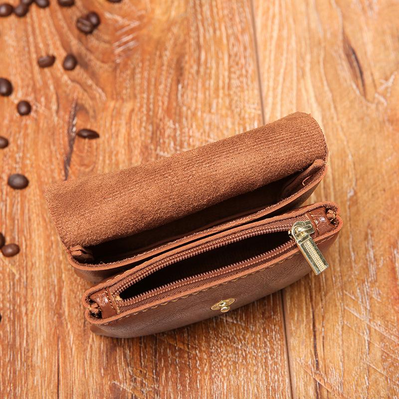 Double-Layer Women's Card Holder with Coin Purse & Cable Earphone Bag