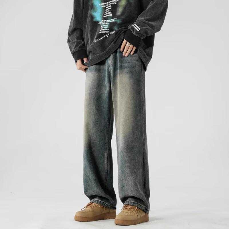 

Мужские джинсы Dingfengbaoluo K102 американского свободного прямого кроя 3XL