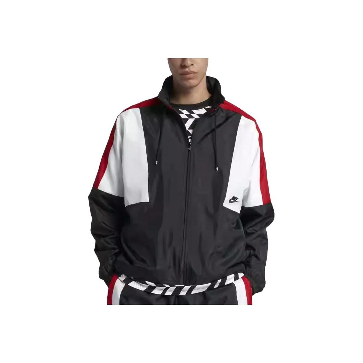 

Nike Серия Sports Lifestyle Куртка-ветровка в стиле ретро с воротником-стойкой, цветной блок, с длинными рукавами, мужская куртка AQ1891-010 L