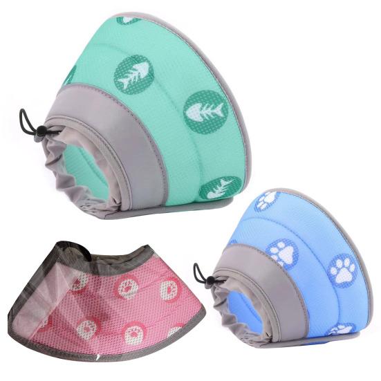 Krycí límec pro kočky Nastavitelný límec pro mazlíčky Měkký límec pro koťata k zabránění olizování Skládací Lehký Límec pro rekonvalescenci po operaci pro kočky a koťata