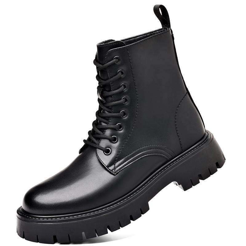 

Новые повседневные кожаные ботинки мужские стильные удобные ботильоны для активного отдыха роскошные мужские ботинки универсальная классическая обувь для ходьбы 44 чёрный