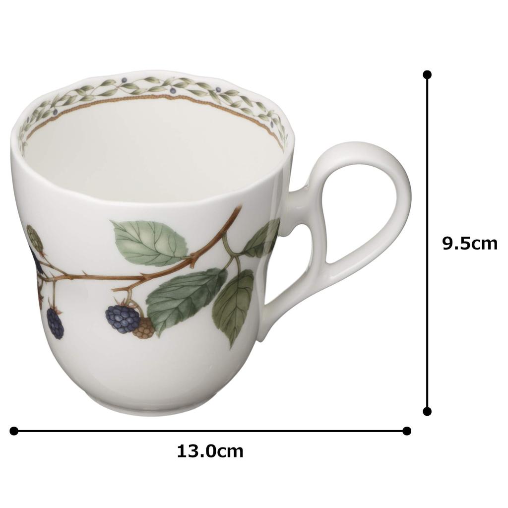 Noritake Orchard Garden Microwave-Safe Bone China Mug, 375cc, T978554911