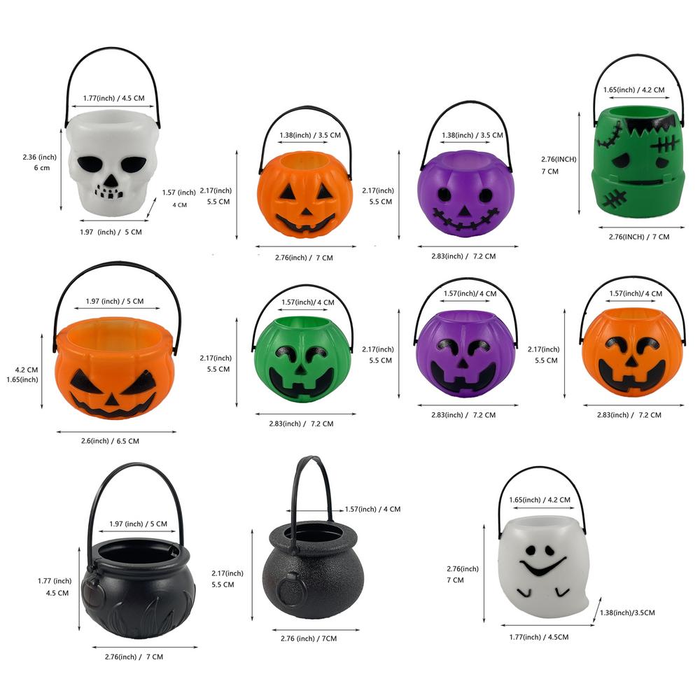 Halloween Candy Bucket Candy Bucket Pumpkin Ghost Trick Or Treat Party Bags Reusable Candy Bags Trick Or Treat Bags Portable