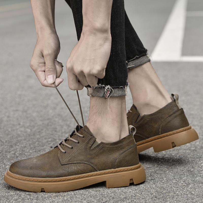 Fashion New Elegantes Wedding Dress Shoes Breathable Male Sneakers Genuine Leather Men Casual Shoes Business Lace-up Mens Dress Shoes