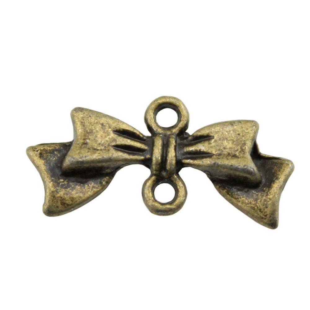 Double Hole Bow Connectors Cute Ribbon Charms For Earring And Bracelet Making