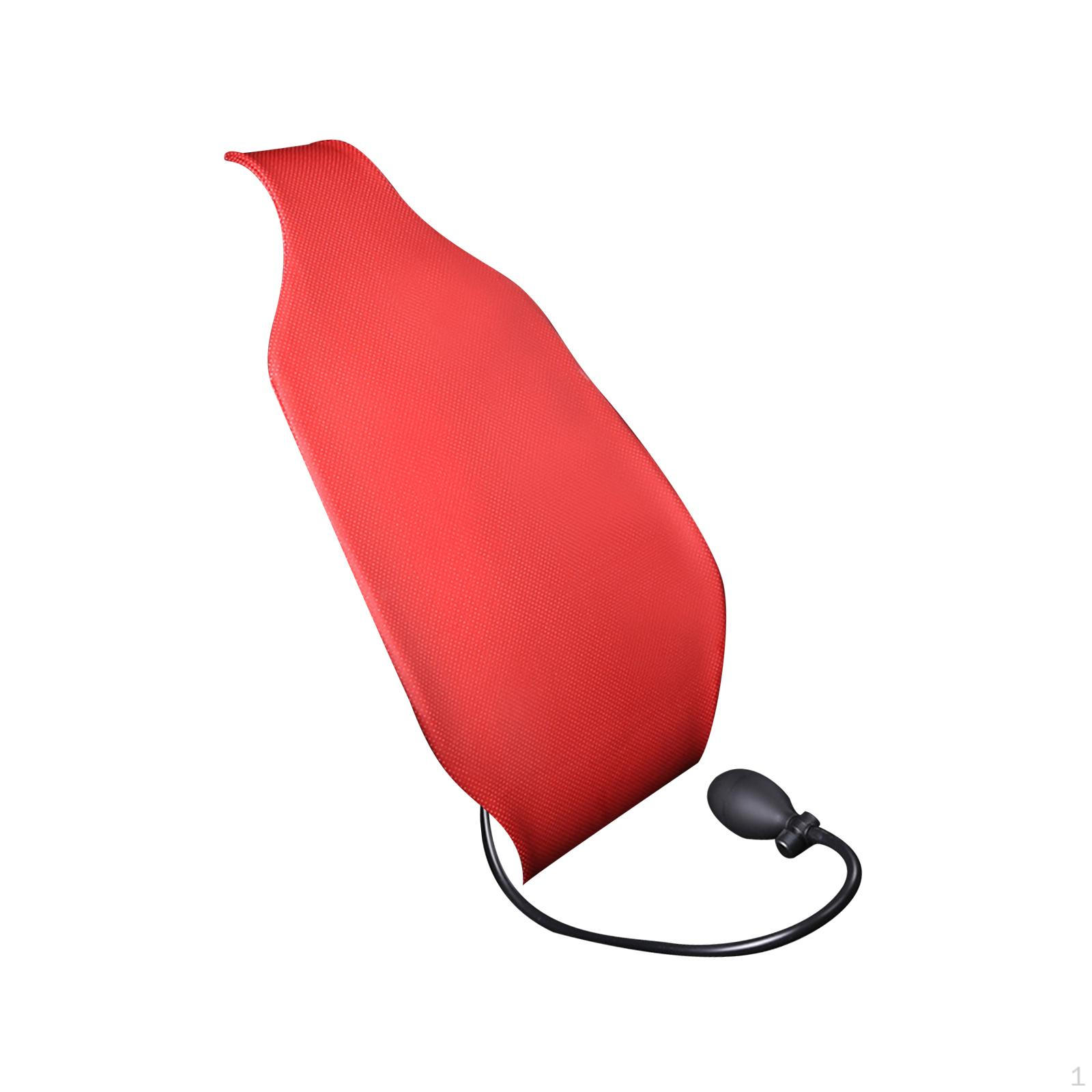 

Car Backrest Cushion Inflatable Adjustable PU Leather Non-Slip Lumbar Support Suitable for красный