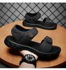 Fashion Size 47 Leather Mens Sport Sandals Outdoor Flat Hollow Out Light Beach Leather Shoes Breath Summer Anti Slip Casual Flat