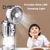Lampada da campeggio a LED solare impermeabile 2 in 1 con ventilatore, luce portatile ricaricabile, ventilatore multifunzionale per campeggio all'aperto