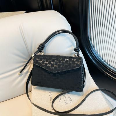 Sac à main texturé 2025 nouveau sac bandoulière messenger imprimé rétro mode casual petit sac carré sac sous-bras