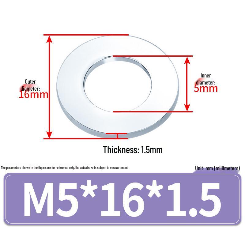 Extra Large Galvanized Metal Flat Washer (Sizes M1.6-M14)