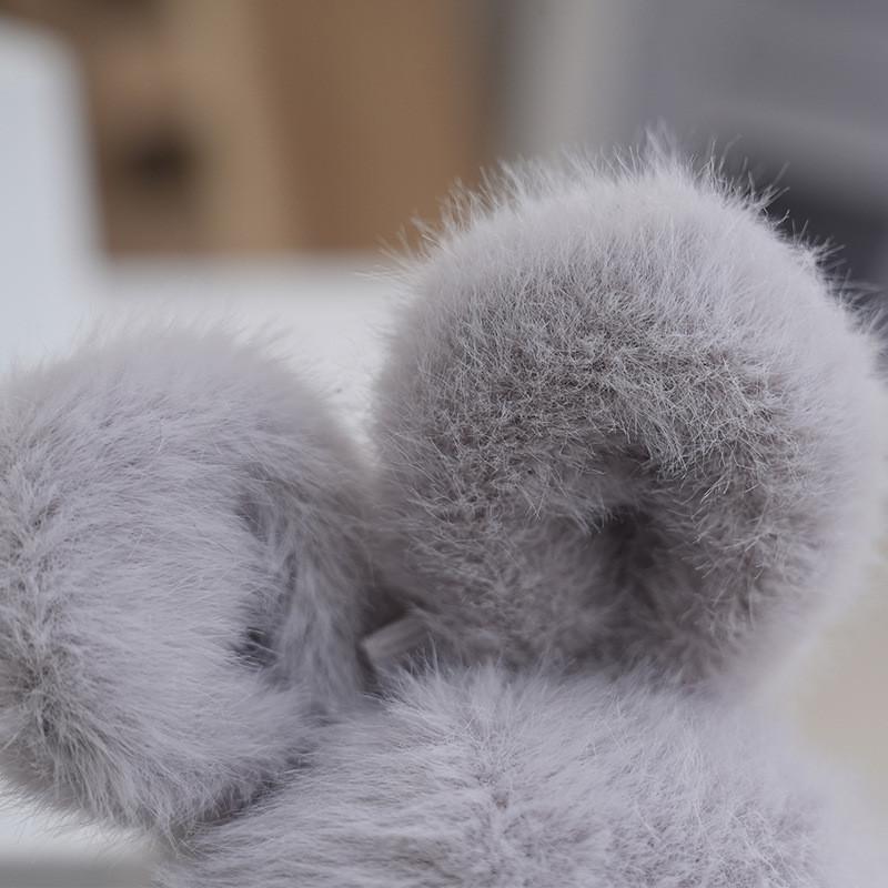 Bedårande plyschkanin nyckelring Söt björn ryggsäcksberlock Dockleksak Dekoration