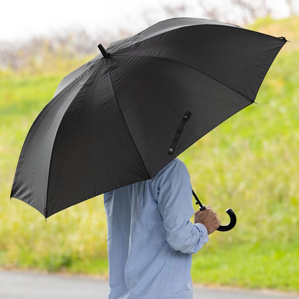 Plain Jump Umbrella 70cm x 8R Black HM2270MBB Umbe+ Men's