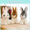 Adorable Long-eared Bunny Plush Toy Cute White Rabbit Stuffed Animal For Kids