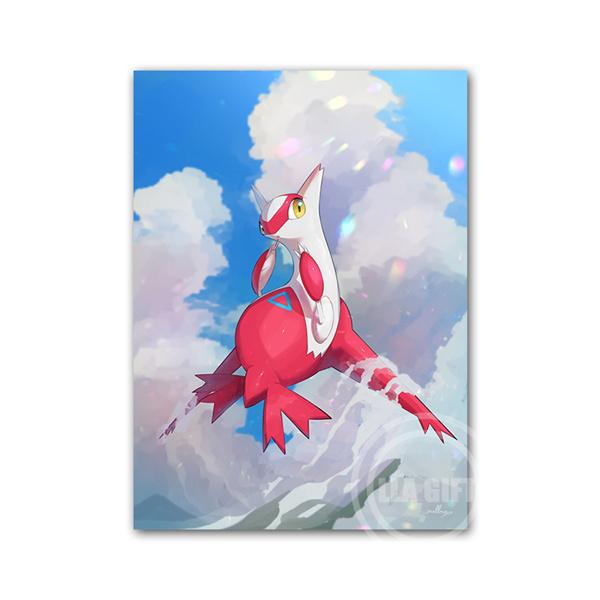 Canvas Painting Pokemon Latias Latios Cartoon Wall Poster Pikachu Nordic Nursery Kids Bedroom Decoration Picture Mural Cudros
