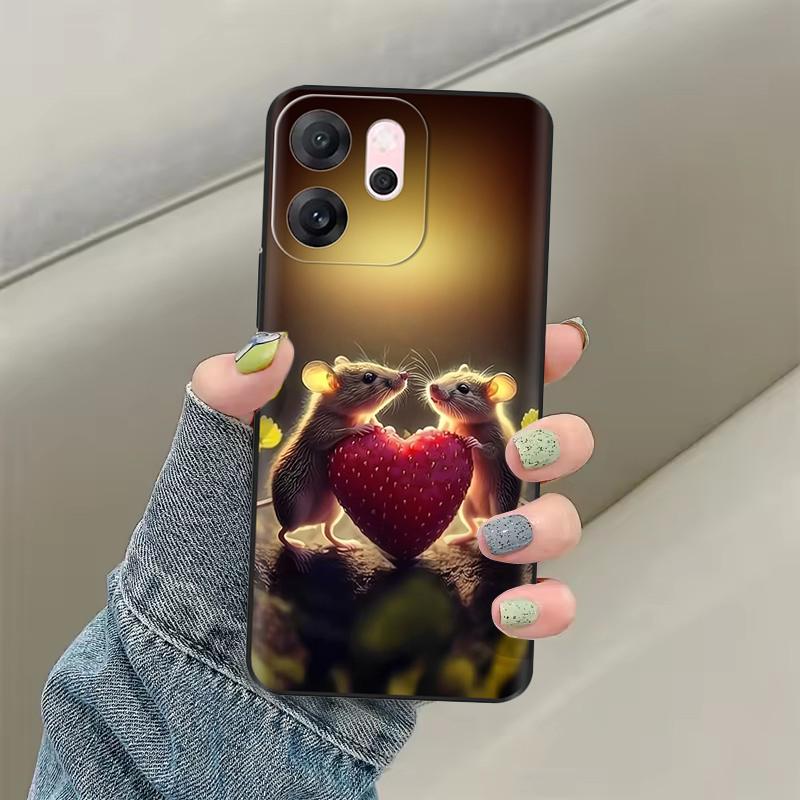 Per OPPO Reno14 F Custodia CPH2743 Cover Morbida in Silicone Gatto Carino Dipinto Protezione Fundas Per OPPO Reno 14F Reno14F Cover Posteriore Borse