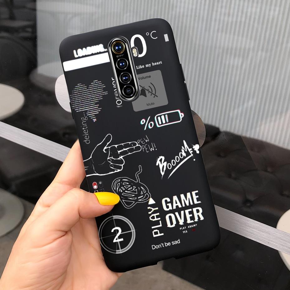For Realme X2 Pro Phone Case Realme XT X2 Lovely Printing Candy Color Silicone Back Cover For RealmeX2 X 2 Pro XT Soft TPU Coque