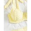 Sexy yellow bikini set 2025 women tie strap push up underwire high wiast swimsuit summer bathing suit two piece swimwear biquini