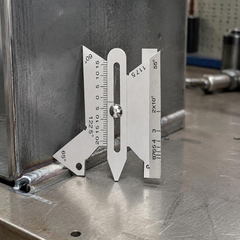 Welding Inspection Gauge Instrument, Steel Measuring Tool with Adjustable Slides for Width, Spacing, and Joint Preparation