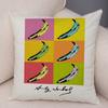 Andy Warhol Sunset Cat Cattle Banana Pillowcase Decor Nordic Pillow Case For Sofa Home Plush Throw Vintage Cushion Cover