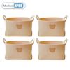 1-8PCS Bear Felt Storage Basket Snacks Toys Storage Basket Large Capacity Foldable Clothes Organizer Desktop Sundry Organizer