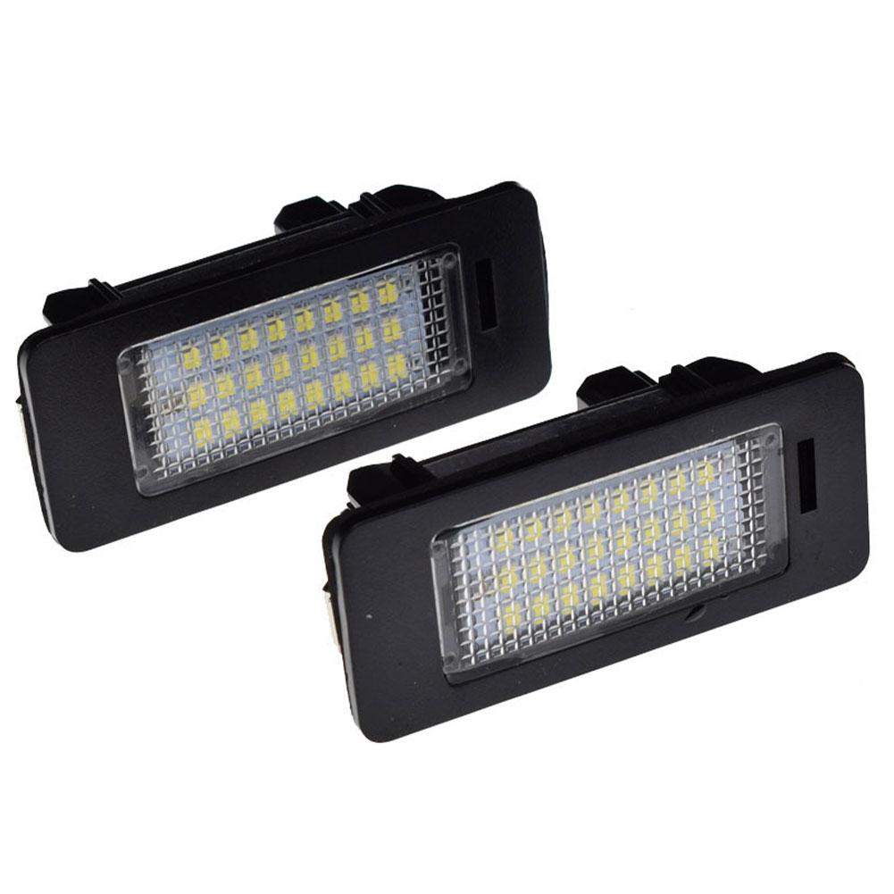 

2PCS LED Number Plate Light For BMW 1/3/5/X Series E70 X5 E39 M5 E90 E92 E39 E91 E72 X6 Error Free License Plate Lamp