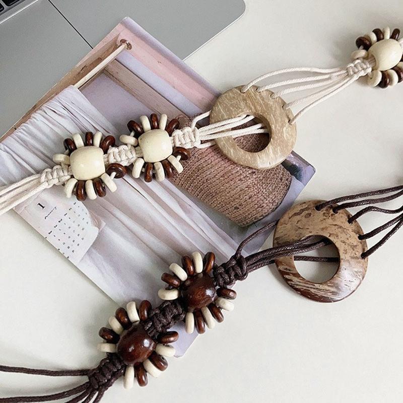 Vintage Ethnic Style Handwoven Waist Rope Women'S Dress Decorative Waist Chain Versatile Bohemian Y2K Belt
