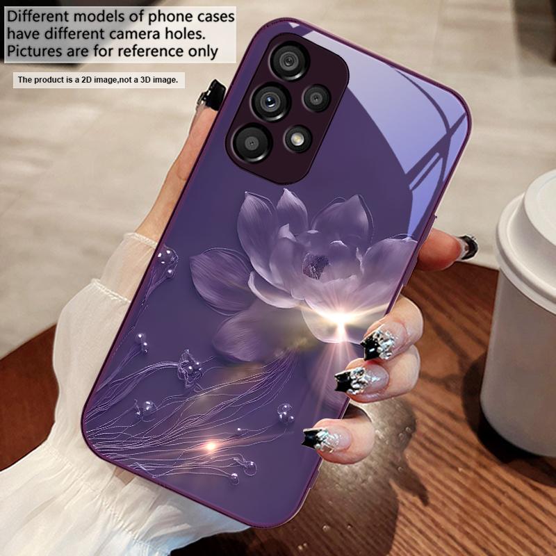 Mgliste i delikatne kwiaty Do Samsung S25 S25 Edge S25Ultra S8 9 S10 20 U ltra S21 Pro 22 Plus S23 FE S24 Ultra Szklane Etui na Telefon