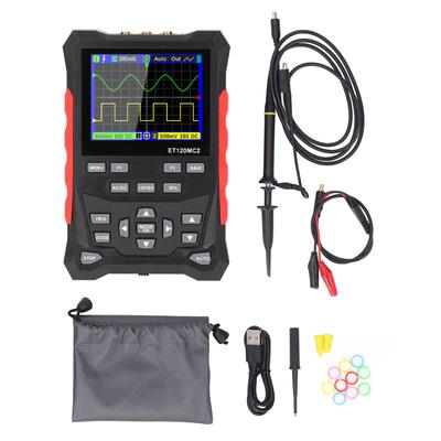 Oscilloscope 2 Channel 120MHz Bandwidth 500MSas Sampling Rate 2.4 Inch TFT LCD Digital