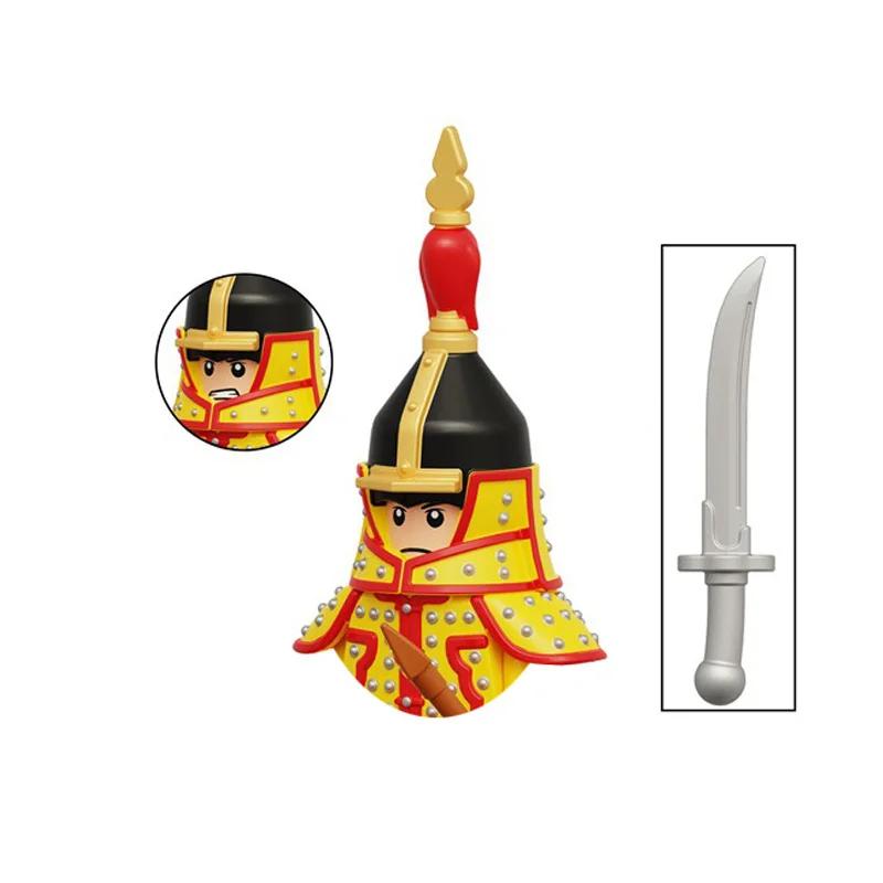 Kids Toys Chinese Ancient Historical Figures Military Soldiers Imperial Guard Military Commanders Model Building Blocks Gifts