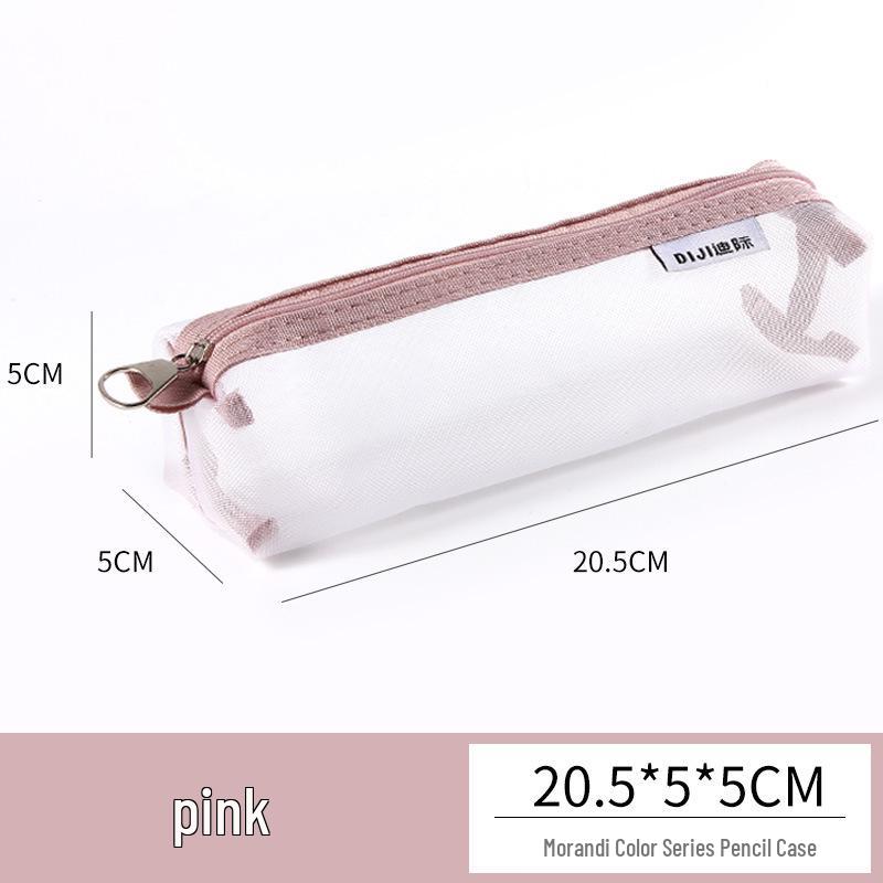 

Large Capacity 3D Mesh Pencil Case - Transparent Stationery Bag with Nylon Zipper for Students
