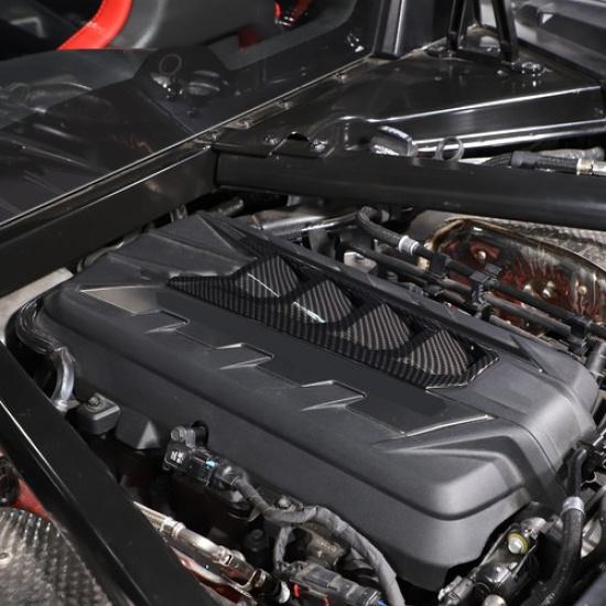 ABS Carbon Car Engine Center Cover Decorate Trim For Corvette C8 Z06 Z51 -24