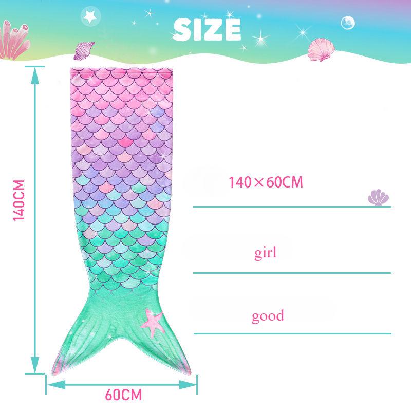 Mermaid Sleeping Bag Universal Soft Mermaid Tail Blanket Beautiful Cozy Rainbow Mermaid Blanket Children's Anti Kick Sleeping Bag