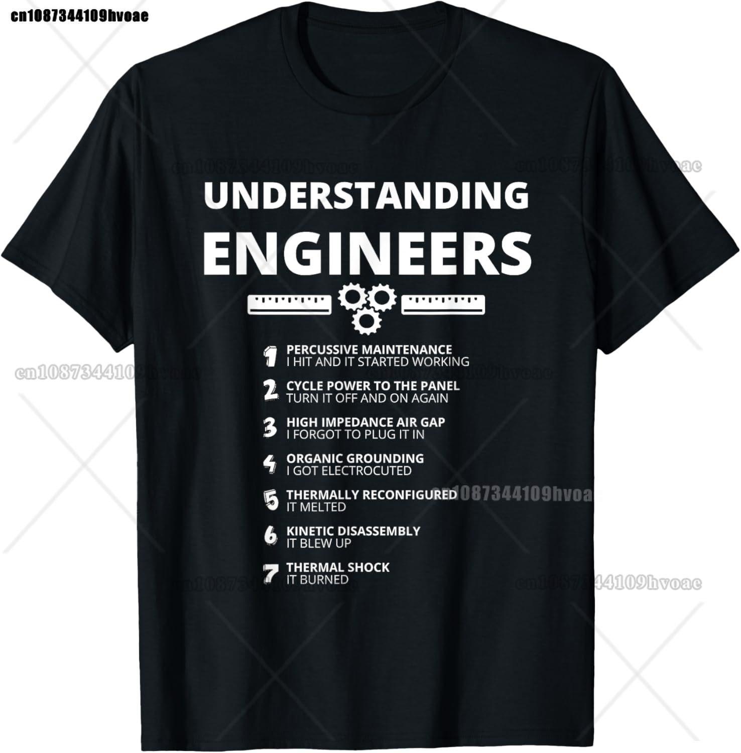 

Understanding Engineers Funny Sarcastic Engineering Gift TShirt - Men s Summer Cotton Graphic Tee S разноцветный