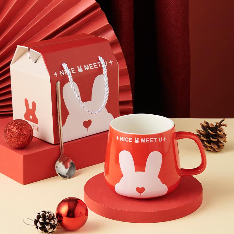 

Креативная подарочная коробка с кружкой, керамическая чашка для воды высокой ценности, сувенир, годовое собрание, свадебные праздничные подарки 301-400ml