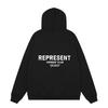 The correct version of the outer order Represents the small label letter sweater FOG printing high street men and women couples loose hoodie trend