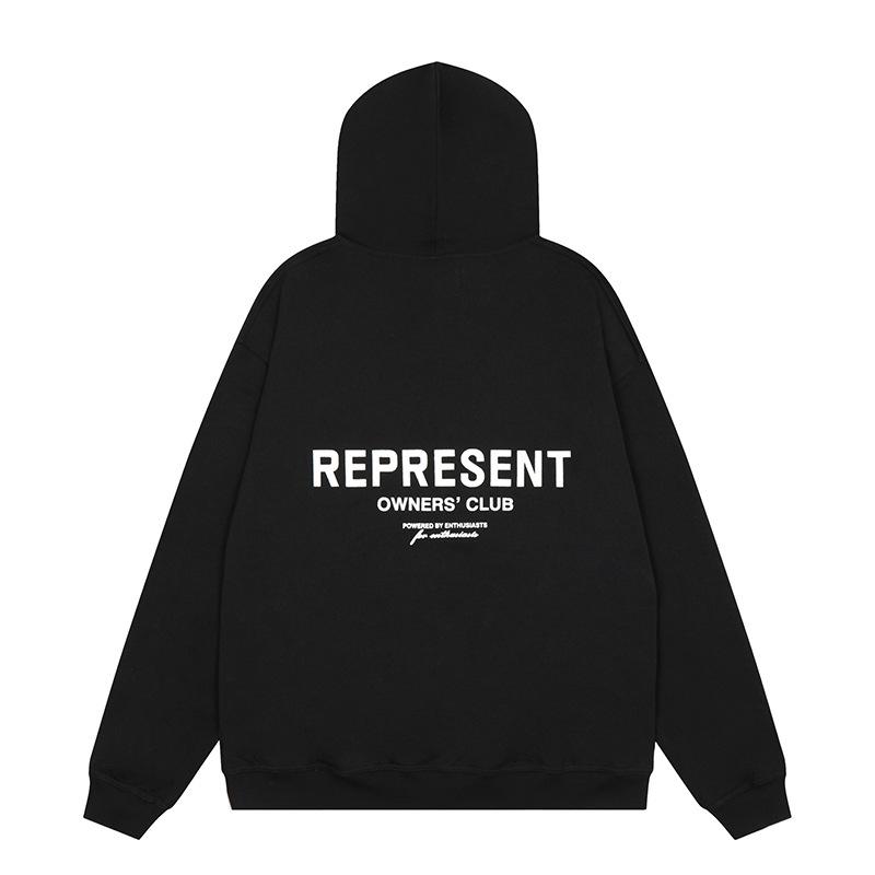 The correct version of the outer order Represents the small label letter sweater FOG printing high street men and women couples loose hoodie trend