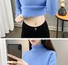 2025 Winter High Neck Plus Velvet Knit Sweater - Women's One-Piece Warm Base Layer