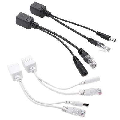 1 Çift Pasif PoE Enjektörü ve PoE Ayırıcı Kiti POE Kablosu POE Ayırıcı RJ45 Enjektör Güç Kaynağı Modülü 12-48v IP Kamera için