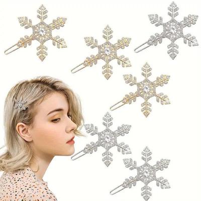 Elegante koreanische Schneeflocken-Haarspange für Herbst/Winter - Weihnachtliches Fröschchen-Design