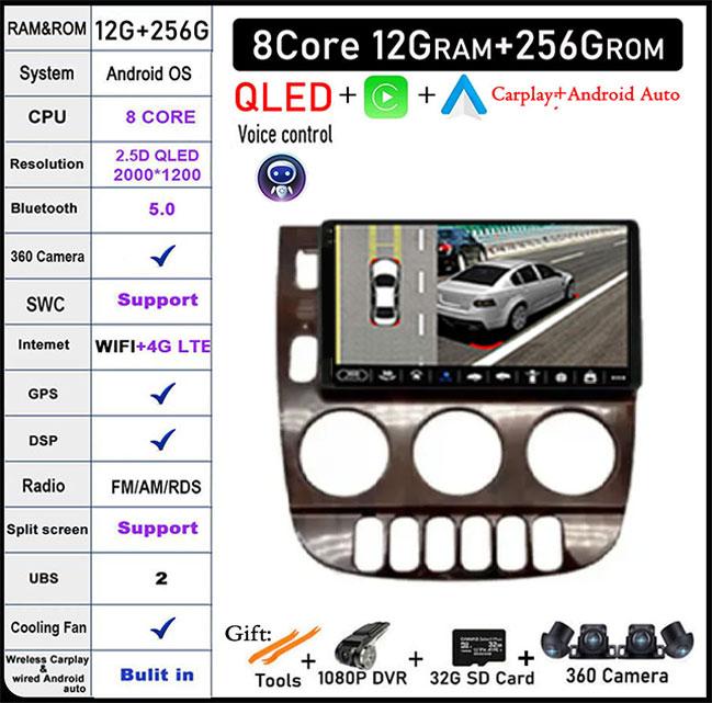 Android 14 For Mercedes Benz M-Class W163 ML1997 -2005 Car Radio Video Multimedia Player GPsNavigation Wireless Carplay