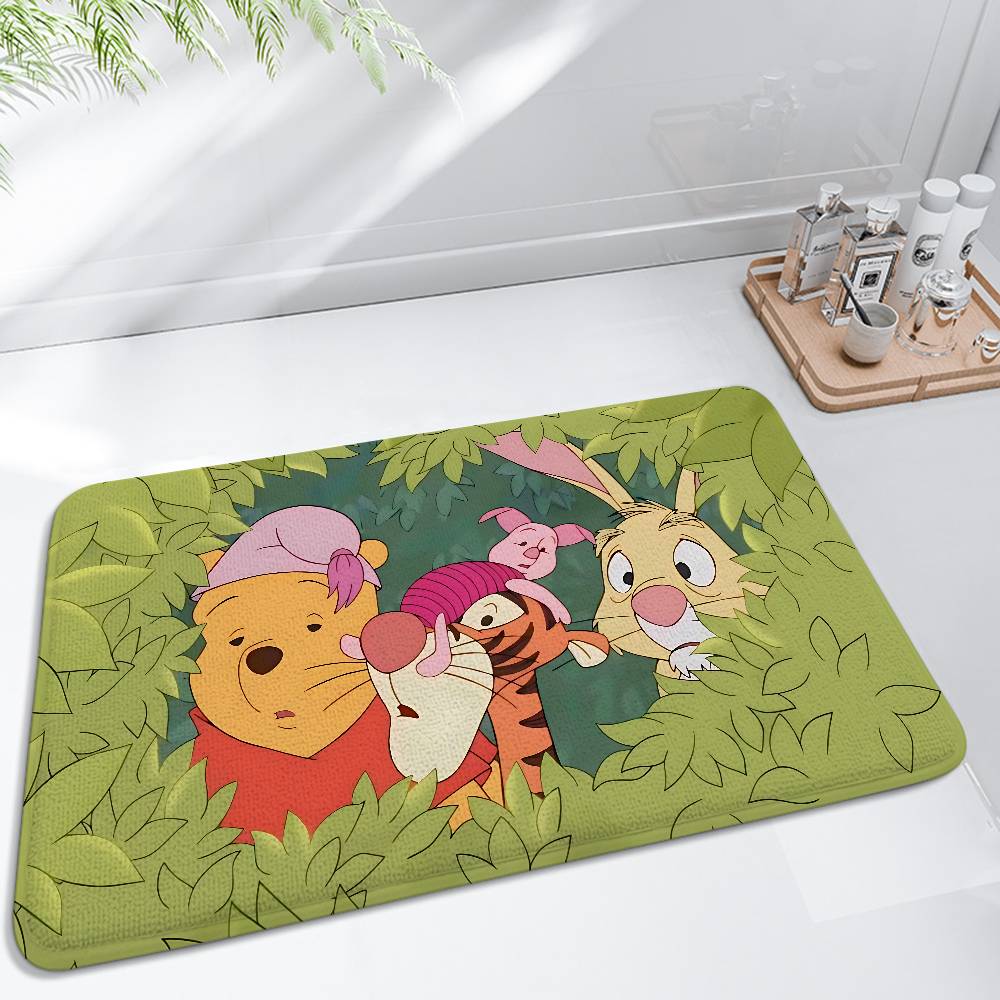 W-Winnie-T-The Pooh Floor Mats Home Laundry Rug Carpet For Living Room Decor Lounge Area Anti-slip Foot Mat Entrance Doormat 40x60cm