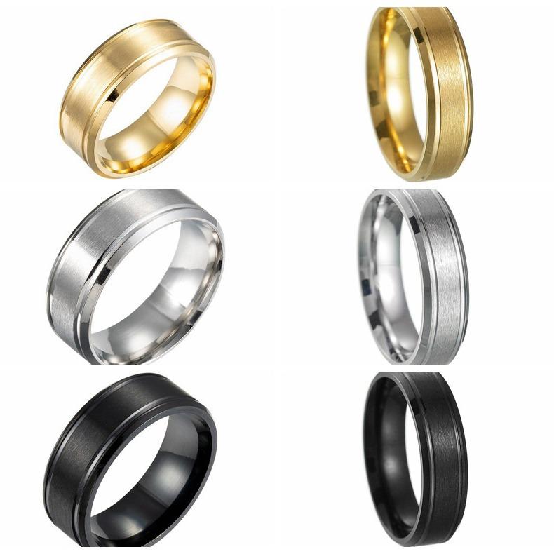 Matte Brushed Wedding Rings for Men, 6/8mm Wide - Hot-Selling Styles