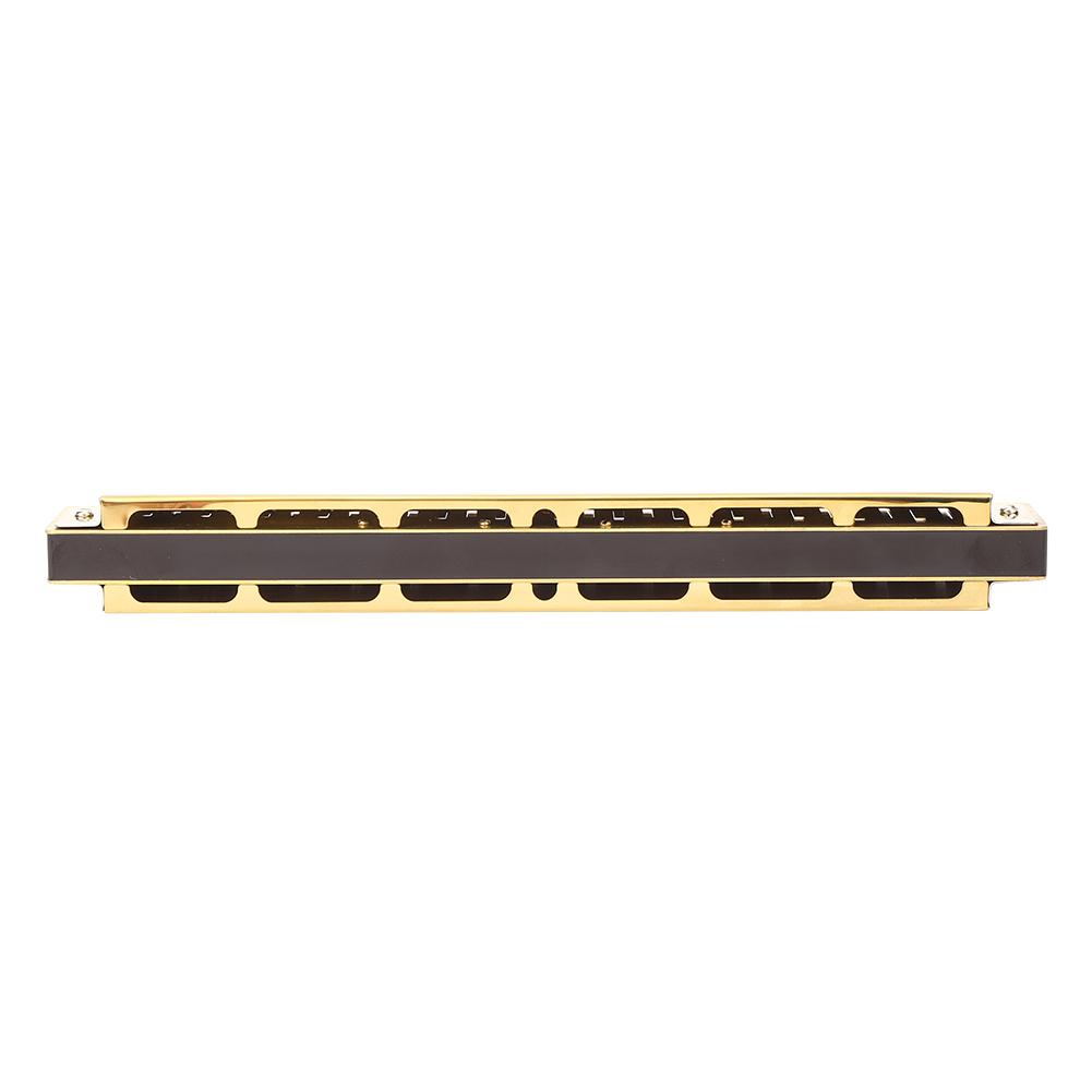 C Key Harmonica 28 Hole Wide Range Polyphony Type Stainless Steel ABS Material Mouth OrganGold