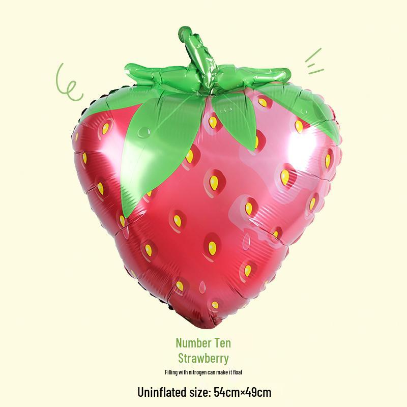 Kids Cartoon Fruit & Veggie Foil Air Balloons - Creative First Birthday Party Decor