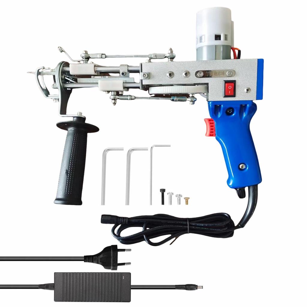 Macchina per Tufting e Tessitura di Tappeti Elettrica spina USA blu spina UE blu 100-240V 50-60Hz 4-14mm pelo ad anello 7-19mm pelo tagliato 5-45