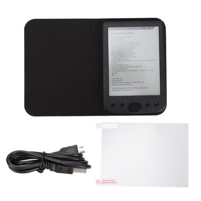 Ereader 6in 800x600 HD Ink Screen E Reader 8GB 512MB ABS čtečka elektronických knih s ochranným pouzdrem pro