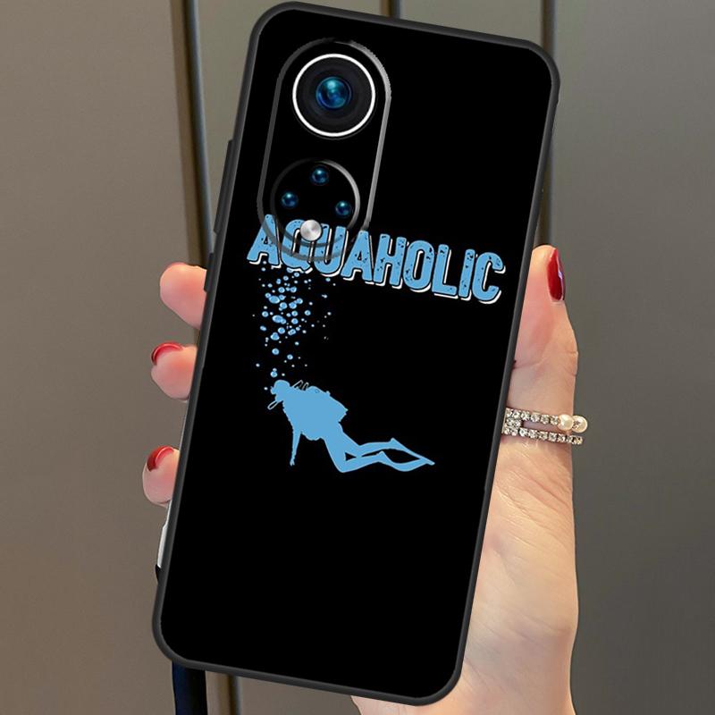 Scuba Diving Diver For Huawei P30 Pro P20 P40 Nova 5T 9 P Smart Z 2021 Case Coque For Honor 8X 9X 10i 50 Lite