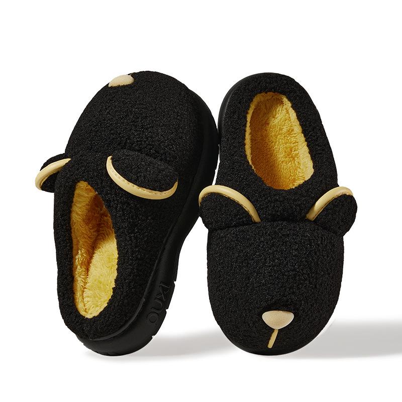 Puxi Women s Non-Slip Brown Bear Plush Slippers for Indoor/Outdoor, Fall & Winter Wear 40-41