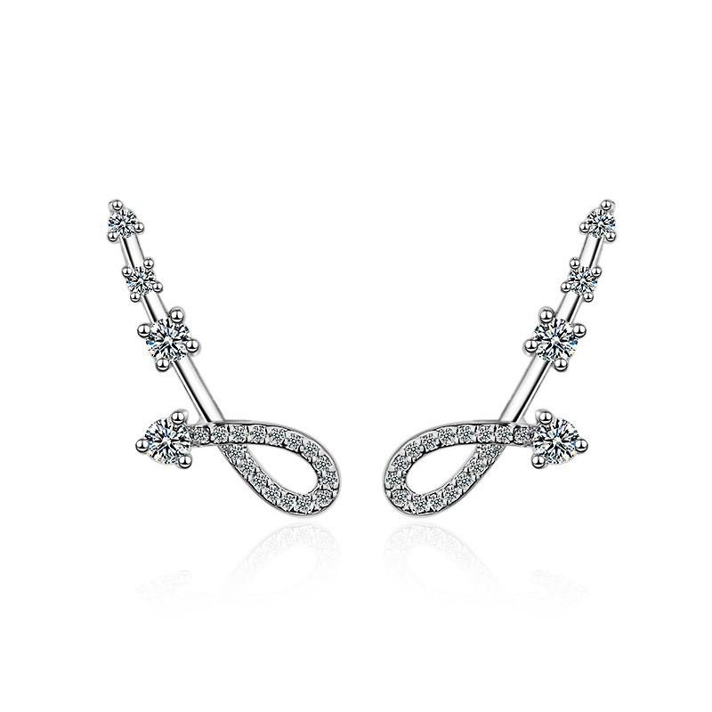 BELLA BOX High-end French Vintage Zirconia Ear Bar Clasp For Women With No Ear Holes, Featuring A Unique And Exclusive Style.
