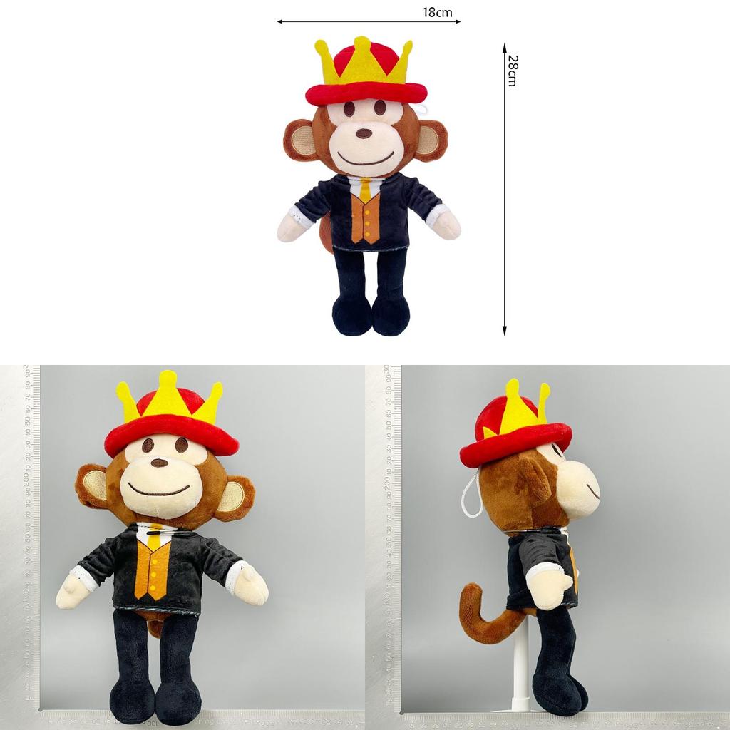 Brainrot Steal A Jandel Hat Monkey Plush Toy Animal Stuffed Doll Decoration